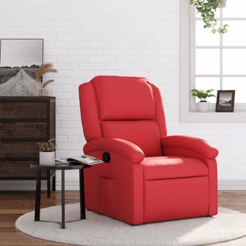 vidaXL Fauteuil verstelbaar kunstleer rood, Verzenden, Nieuw