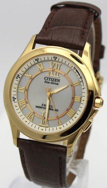 Citizen - EXCEED Eco-Drive Radio Controlled Gold Tone -, Nieuw