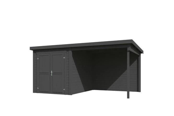 Outdoor Life Blokhut Finn Carbon Grey 450 x 250 cm, Tuin en Terras, Tuinhuizen