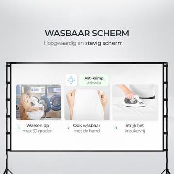 Lunaro Projectiescherm met Statief - Projectiescherm -, Ophalen of Verzenden, Zo goed als nieuw