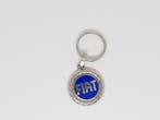 Sleutelhanger FIAT Vintage rond krans metaal blauw, Verzenden, Nieuw