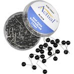 titKaart pinnen, L: 17 mm, d 6 mm, zwart, 100 stuk/ 1 doos, Nieuw in verpakking
