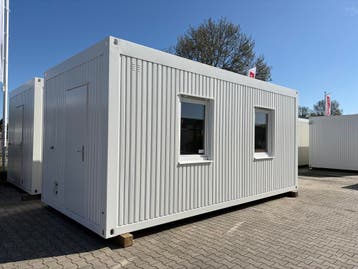 Kantoorunit - 6 x 3 meter | 2 zijramen rechts met keukenblok, Ophalen of Verzenden