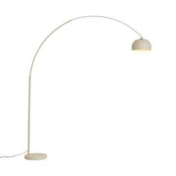 Moderne booglamp beige met marmeren voet - XXL, Huis en Inrichting, Verzenden, Nieuw, Metaal, Modern