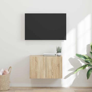 vidaXL TV-wandkast 59,5 x 31 x 40 cm Sonoma Eiken Bewerkt, Minder dan 50 cm, Verzenden, Nieuw, Minder dan 100 cm