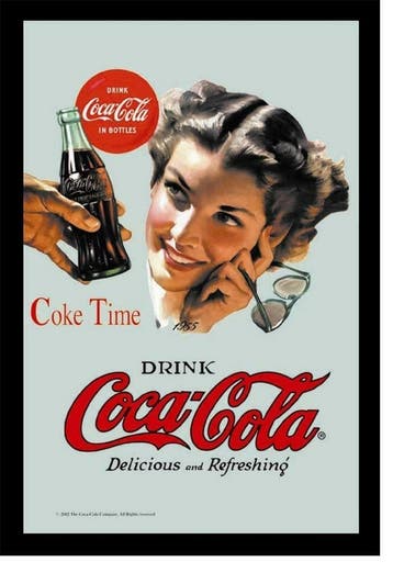 Coca- Cola delicious and refreshing spiegel, Verzenden, Nieuw