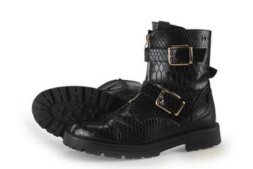 Poelman Biker boots in maat 42 Zwart, Kleding | Dames, Poelman, Verzenden, Zwart, Overige typen