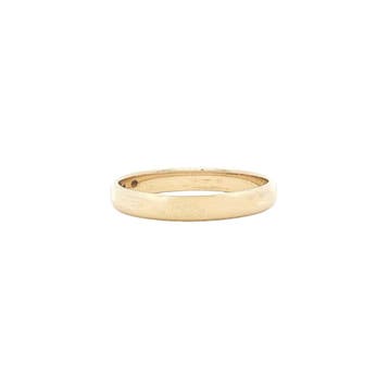 Gouden gladde ring 14 karaat, Verzenden, Zo goed als nieuw, Goud