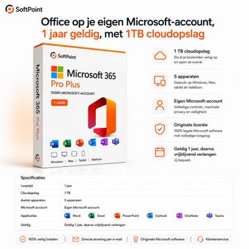 Office 365 Pro Plus - Eigen account + 1TB OneDrive & Copilot, Verzenden, Nieuw, Access, Windows