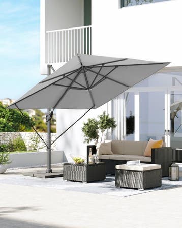 Luxe zweefparasol - Tuin - 290x290 cm - UV-bescherming UPF, Verzenden, Nieuw