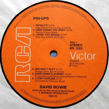 David Bowie - Pinups, Cd's en Dvd's, Ophalen of Verzenden, Zo goed als nieuw