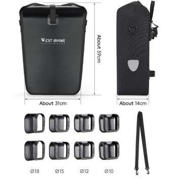 Waterdichte Fietstas 25L Bagagedrager Zijtas Reflectie, Verzenden, Nieuw