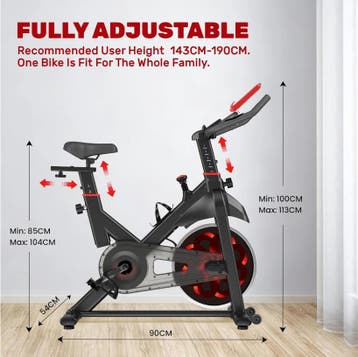 Spinningfiets Hometrainer 6KG met Hartslag en Weerstand, Verzenden, Nieuw