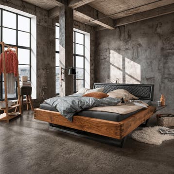 TPT Möbel Keldor Massief Eiken Balkenbed met Bedlades - 160, Nieuw