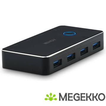 Lindy 43387 USB 3.0 en USB 3.12 2x4 computer data switch, Computers en Software, Verzenden, Nieuw