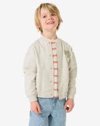 HEMA Kinder bombervest sweatstof kleurblokken zand, Verzenden, Nieuw