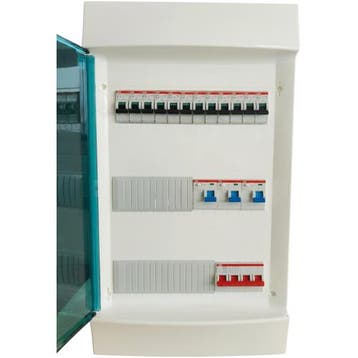 ABB groepenkast IP41 12 groepen, 3 aardlekschakelaars 2-P, 1, Ophalen of Verzenden, Nieuw