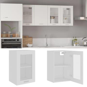 vidaXL Bovenkast Lyon 40x31x60 cm bewerkt hout wit, Verzenden, Nieuw, Wit