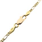 Bicolor gouden Figaro schakelarmband, Ophalen of Verzenden, Gebruikt, Overige kleuren, Goud