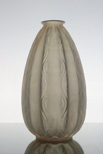 Marius Ernest Sabino - Vaas - Ondulations - Opaline glas, Antiek en Kunst