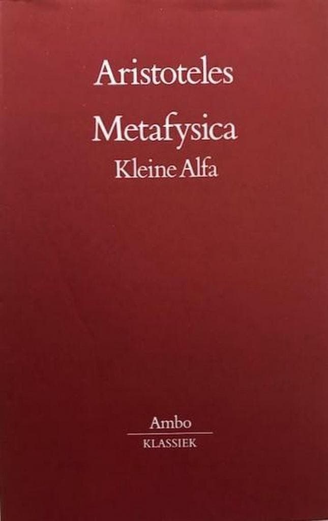 Metafysica - Kleine Alfa 9789026313431 Aristoteles, Boeken, Filosofie, Gelezen, Verzenden