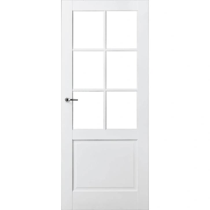 Skantrea binnendeur SKS 220 73x231,5 (Wit, Stomp), Doe-het-zelf en Verbouw, Deuren en Horren, Nieuw, Glas, Binnendeur, 215 cm of meer
