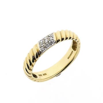 Gouden Goldgilde ring met diamanten; 0,08 ct., Gebruikt, 20 of groter, Heer, Ophalen of Verzenden