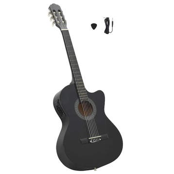 vidaXL Gitaar cutaway met equalizer 6 snaren western, Verzenden, Nieuw