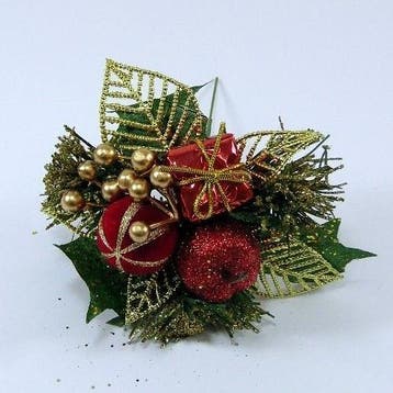 Kerstbijsteker Rood Goud Appel Cadeautje en Besjes doos, Ophalen of Verzenden, Nieuw