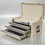 Datona Gereedschapskist met drie lades - wit - Datona, Ophalen of Verzenden, Nieuw