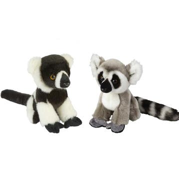 Apen serie pluche knuffels 2 stuks - 18 cm - Maki en aapje, Kinderen en Baby's, Speelgoed | Knuffels en Pluche, Verzenden, Nieuw