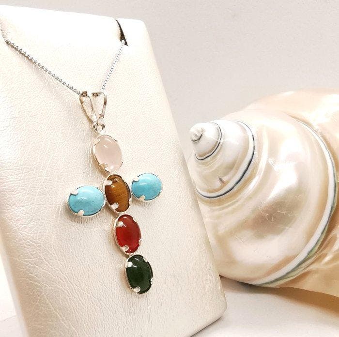 Argento 925 - Ketting met hanger - Italiaans vakmanschap, Antiek en Kunst, Antiek | Boeken en Bijbels