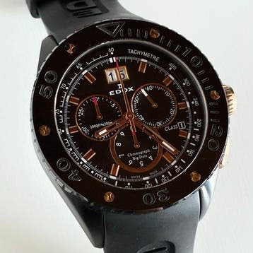 Edox - Class 1 - Chronoffshore Big Date - 10016-357RN-NIR2 -, Nieuw