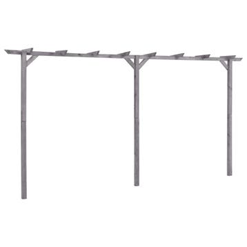 vidaXL Pergola 400x40x205 cm geïmpregneerd grenenhout grijs, Verzenden, Nieuw