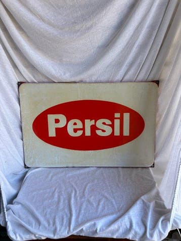 Persil – Groot vintage reclamebord – Wasmiddel – 58 cm -
