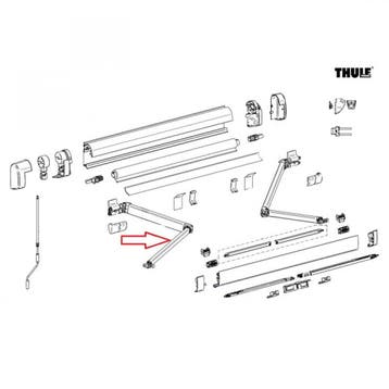 Thule LH Spring Arm Compleet 5200 2.60mtr, Ophalen of Verzenden, Nieuw, Thule