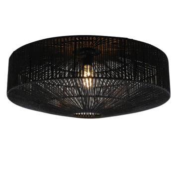 Landelijke plafondlamp zwart, Pippa, Ophalen of Verzenden, Nieuw, Metaal