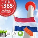 Aanbieding polyester vlaggenmast 6 meter inclusief NL vlag, Nieuw