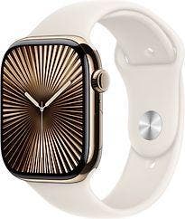 Apple Watch Series 10 46 mm titanium kast goud op, Verzenden, Zo goed als nieuw