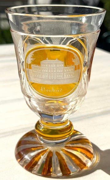 Böhmen Teplitz 1841 - Bekerglas - Steenglas - Biedermeier