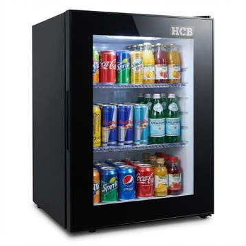 HCB Minibar - 40 liter - glasdeur - 230V - ABS, Verzenden, Nieuw in verpakking