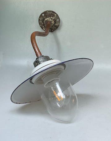 Lamp - Buitenlamp - Cristal glas - Franse zwanenhals lamp