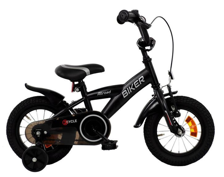 2Cycle Biker kinderfiets 12 inch (2 tot 4 jaar) voor jongens, Fietsen en Brommers, Fietsen | Jongens, Nieuw, Verzenden