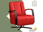 Leren draaifauteuil Galaxy - Toledo Ducati (rood) -, Nieuw, Ophalen of Verzenden, 50 tot 75 cm, Industrieel, Modern