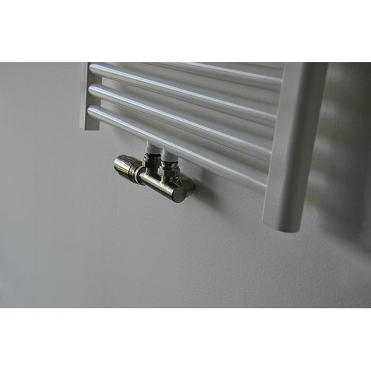 Riko Set Theromstatisch Onderblok Haaks-Links Geborsteld, Doe-het-zelf en Verbouw, Verwarming en Radiatoren, Nieuw, Ophalen of Verzenden