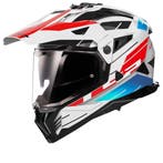LS2 MX702 Pioneer II Namib Wit Blauw Rood Adventure Helm, Nieuw met kaartje, Overige merken, Heren, Offroadhelm