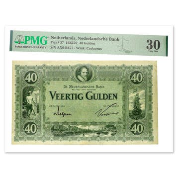 40 Gulden Maurits 1921 PMG 30, Postzegels en Munten, Verzenden