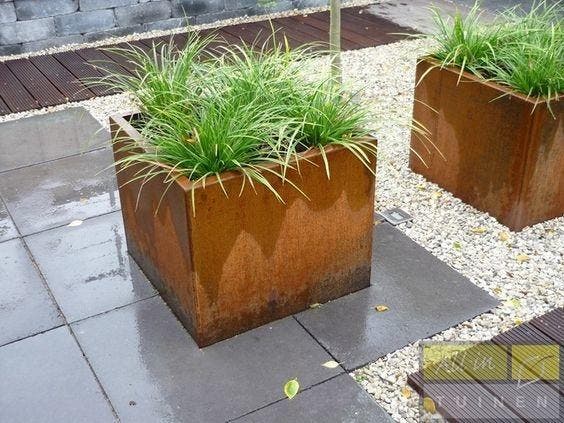 Plantenbak Cortenstaal 60x60x60 cm, Tuin en Terras, Bloembakken en Plantenbakken, Nieuw, Verzenden