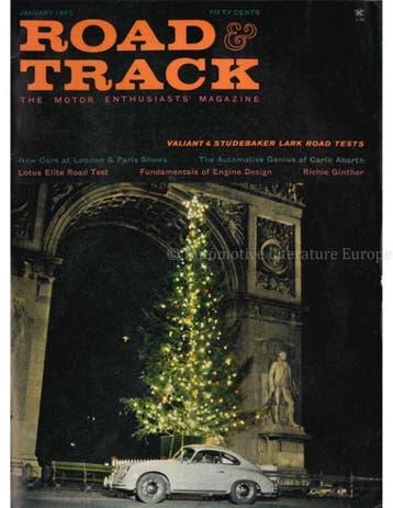 1960 ROAD AND TRACK MAGAZINE JANUARI ENGELS, Nieuw, Author