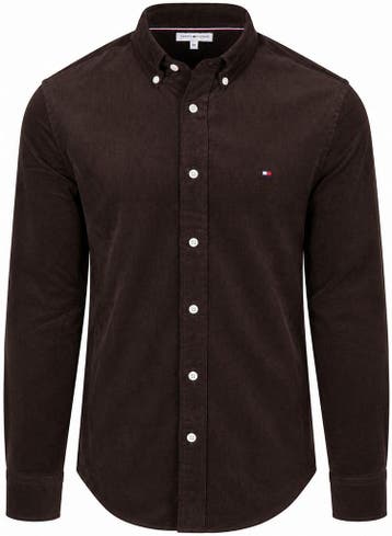 Tommy Hilfiger Corduroy Overhemd Bruin maat XXL Heren, Verzenden, Nieuw, Bruin, Tommy Hilfiger